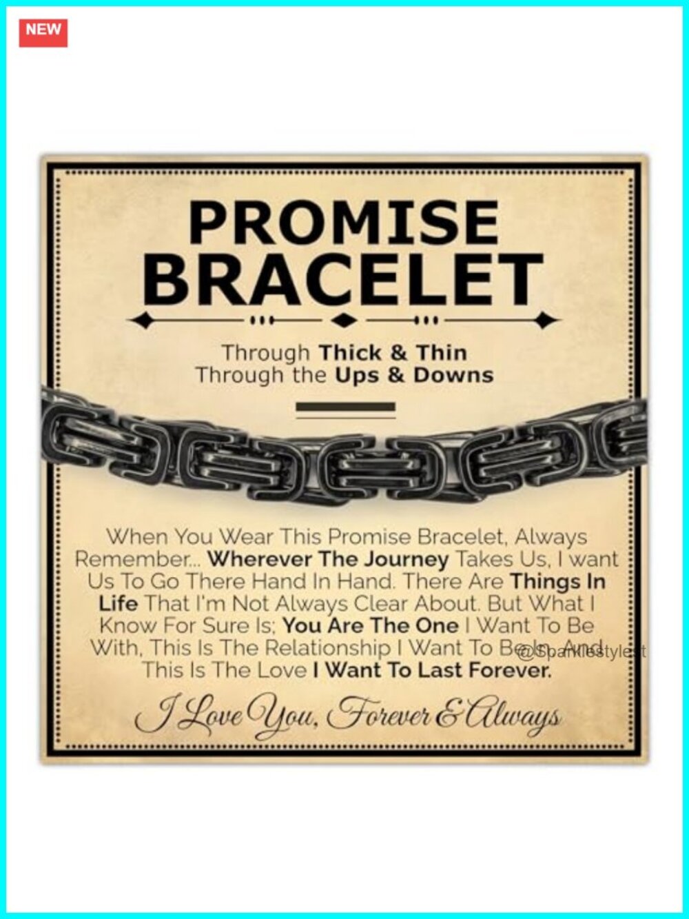 Men's 5mm Twisted 316L Surgical Steel Promise Bracelet Waterproof